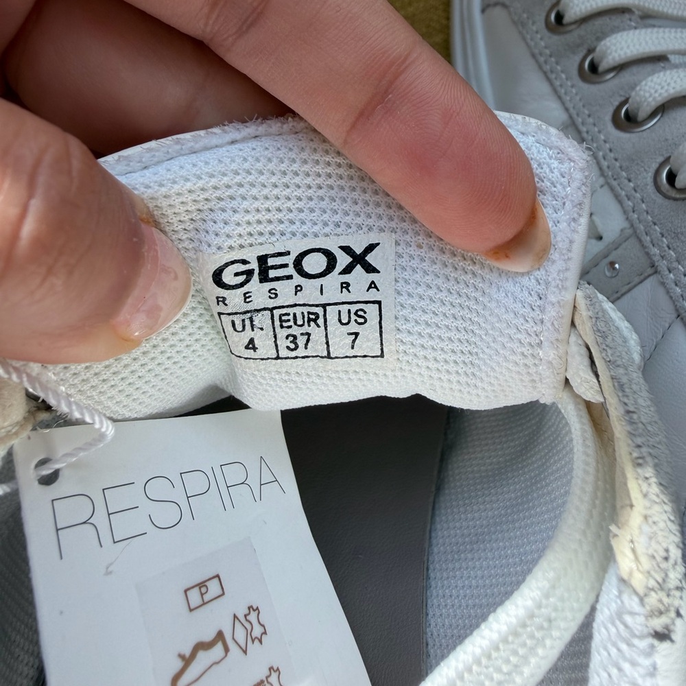 Geox White Sneakers with Silver details - Picture 7 of 11